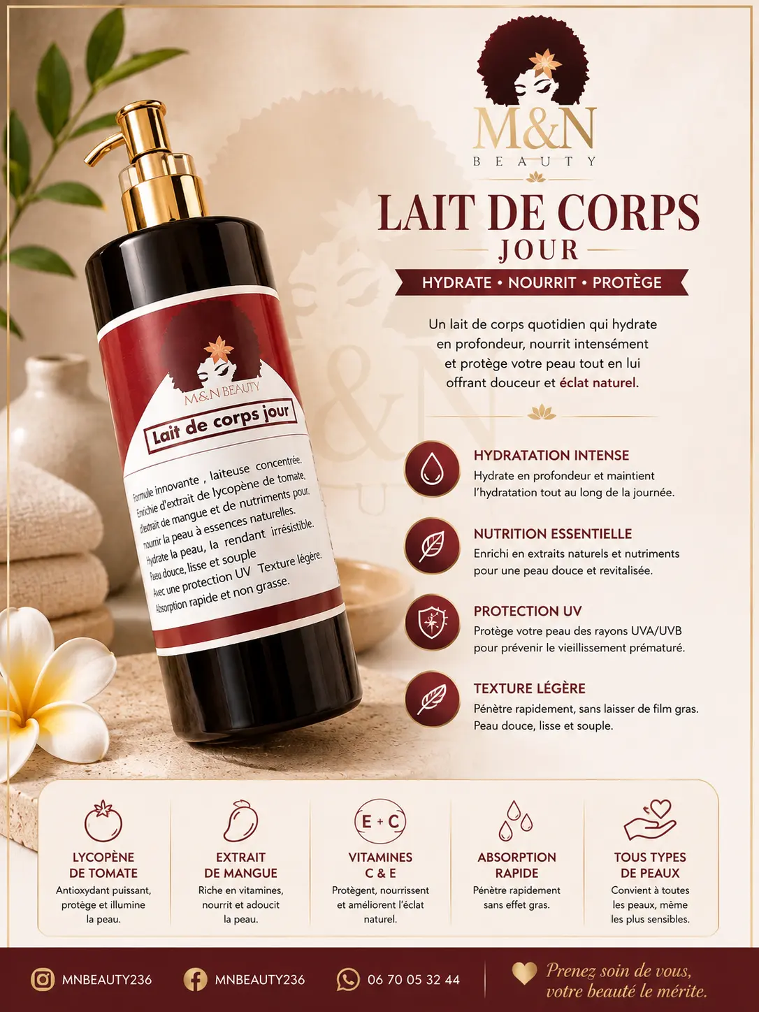 Lait de corps Jour – M&N BEAUTY