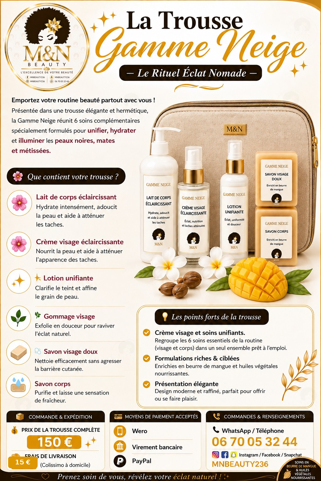 Présentation GAMME NEIGE M&N BEAUTY