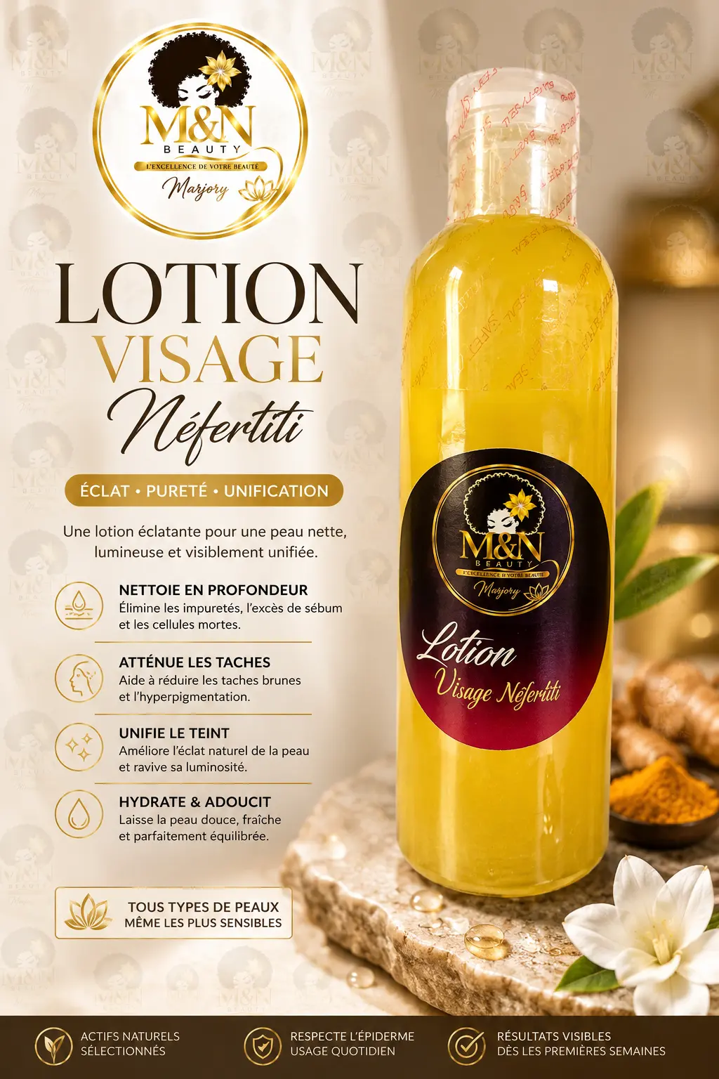 Lotion visage Néfertiti – M&N BEAUTY